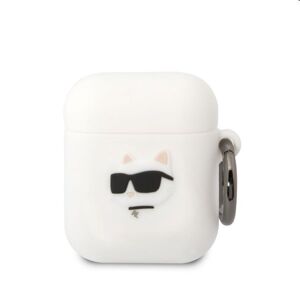 Karl Lagerfeld 3D Logo NFT Choupette Head silikónový obal pre Apple AirPods 12, biely 57983112333