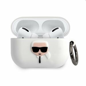 Karl Lagerfeld Karl Head silikónový obal pre Apple AirPods Pro, biely 57983103056