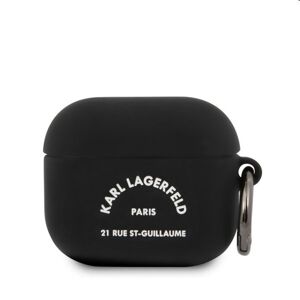 Karl Lagerfeld Rue St Guillaume silikónový obal pre Apple AirPods 3, čierne 57983103569