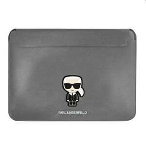 Karl Lagerfeld Saffiano Ikonik Computer Sleeve 1314", silver 57983107433