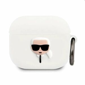 Karl Lagerfeld silikónový obal Karl Head pre Apple AirPods 3 (KLACA3SILKHWH), white 57983103568