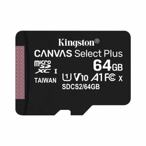 Kingston Canvas SeIect Plus Micro SDXC 64GB, UHS-I A1, Class 10 - rýchlosť 100 MBs SDCS264GBSP