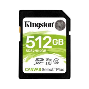 Kingston Canvas SeIect Plus Secure Digital SDXC UHS-I 512GB | Class 10, rýchlosť 10085 MBs (SDS2512GB) SDS2512GB