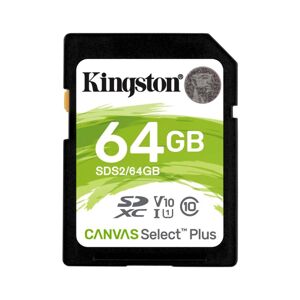 Kingston Canvas SeIect Plus Secure Digital SDXC UHS-I 64GB | Class 10, rýchlosť 100MBs (SDS264GB) SDS264GB