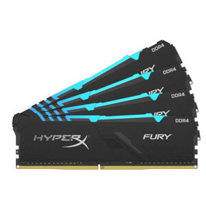 Kingston HyperX Fury, DDR4, DIMM, 3600 MHz, 32 GB (4x 8 GB kit), CL17, RGB, čierna HX436C17FB3AK4/32