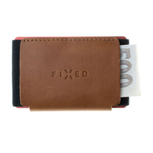 Kožená peňaženka FIXED Smile Tiny Wallet so smart trackerom FIXED Smile Pro, hnedá FIXSM-STN2-BRW