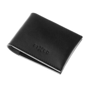 Kožená peňaženka FIXED Smile Wallet so smart trackerom FIXED Smile Pro, čierna FIXSM-SMMW2-BK