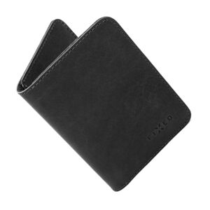 Kožená peňaženka FIXED Smile Wallet XL so smart trackerom FIXED Smile Pro, čierna FIXSM-SWXL2-BK