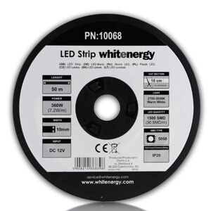 LED pas WhiteEnergy 50m SMD5050 7.2W m 10mm, Teplá biela 989750462
