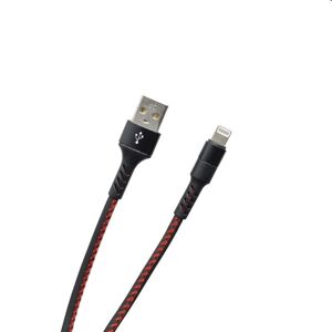 MobilNET Dátový a nabíjací kábel USBLightning, 2A, 1m, čierny KAB-0118-USB-LIGHT