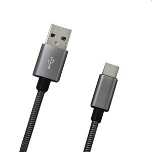 MobilNET Dátový a nabíjací kábel USBUSB-C, 2A, 1m, sivý KAB-0096-USB-TYPEC