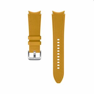 Náhradný hybridný kožený remienok pre Samsung Galaxy Watch4 (veľkosť M/L), mustard ET-SHR89LYEGEU