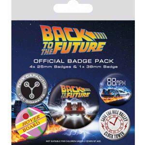 Odznaky Back to the Future DeLorean (5-Pack) BP80559