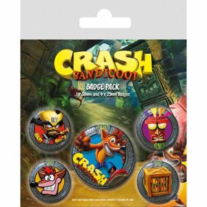 Odznaky Crash Bandicoot Pop Out 5-Pack BP80667