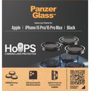 PanzerGlass Ochranný kryt objektívu fotoaparátu Hoops pre Apple iPhone 15 Pro15 Pro Max, čierna 1139