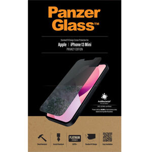 Ochranné temperované sklo PanzerGlass Standard Fit AB s privátnym filtrom pre Apple iPhone 13 mini, transparentné P2741