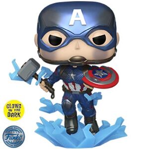 POP! Avengers Endgame: Captain America (Marvel) Metallic Special Edition (Glows in The Dark) POP-1198