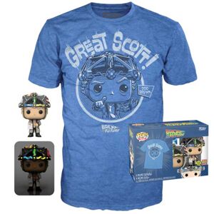 Pop! & Tee: Doc with Helmet (Back to the Future) Glows in The Dark XL