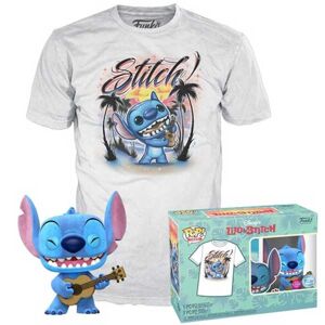 Pop! & Tričko: Lilo and Stitch Ukelele Stitch (Flocked) Special Edition veľkosť L detské