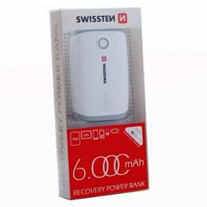 Powerbank Swissten Recovery 6000 mAh, biela 22014000