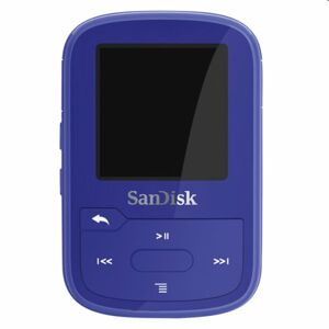 Prehrávač SanDisk MP3 Clip Sport Go Plus 16 GB, modrý SDMX28-016G-G46B