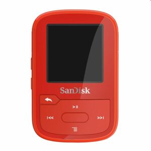 Prehrávač SanDisk MP3 Clip Sport Plus 32 GB, červený SDMX32-032G-E46R