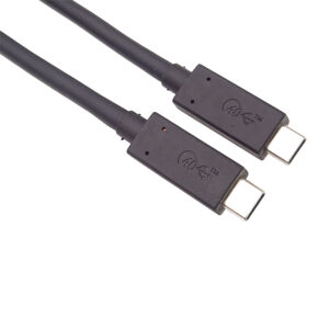 PremiumCord USB4 kábel 1 m, 40Gbps, Thunderbolt 3, certifikovaný USB-IF, čierny ku4cx10bk