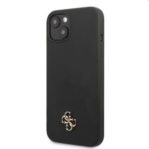Puzdro Guess 4G Silicone Metal Logo pre Apple iPhone 13, čierne 57983108255