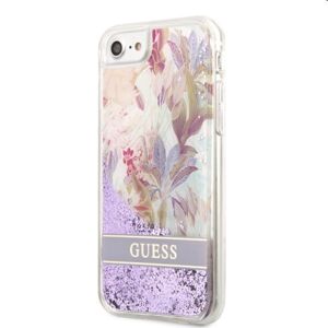 Puzdro Guess Liquid Glitter Flower pre Apple iPhone 78SE2020SE2022, fialové 57983108273