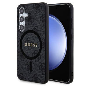 Puzdro Guess PU Leather 4G Colored Ring MagSafe pre Samsung Galaxy S24 Plus, čierne 57983119501