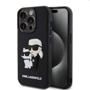 Puzdro Karl Lagerfeld 3D Rubber Karl and Choupette pre Apple iPhone 13 Pro, čierne 57983116582