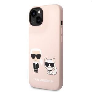 Puzdro Karl Lagerfeld MagSafe Liquid Silicone Karl and Choupette pre Apple iPhone 14, ružové 57983111162