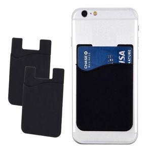 Púzdro na kartybankovky pre mobilný telefón, čierne PGS-391450