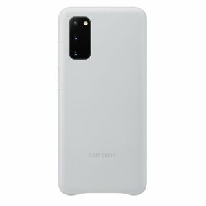 Puzdro Leather Cover pre Samsung Galaxy S20, light gray EF-VG980LSEGEU