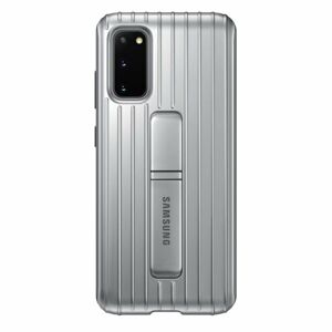 Puzdro Protective Standing Cover pre Samsung Galaxy S20, silver EF-RG980CSEGEU