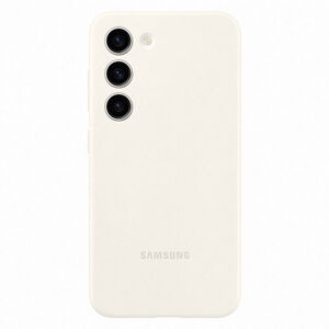 Puzdro Silicone Cover pre Samsung Galaxy S23, cotton EF-PS911TUEGWW