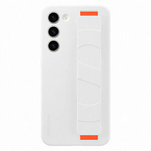 Puzdro Silicone Grip Cover pre Samsung Galaxy S23 Plus, white EF-GS916TWEGWW