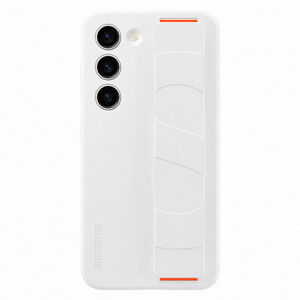 Puzdro Silicone Grip Cover pre Samsung Galaxy S23, white EF-GS911TWEGWW