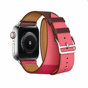 Remienok z teľacej kože (dlhý) COTEetCI pre Apple Watch 38/40m, fialovo/ružový WH5261-40-BRR