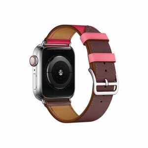 Remienok z teľacej kože (krátky) COTEetCI pre Apple Watch 424445m, fialovoružov WH5260-44-BRR