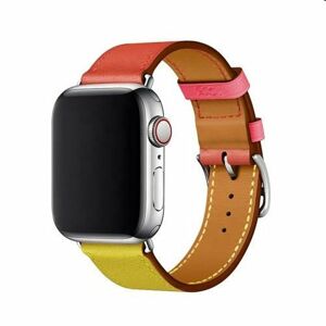 Remienok z teľacej kože (krátky) COTEetCI pre Apple Watch 42/44m, oranžovo/ružový WH5260-44-ACR