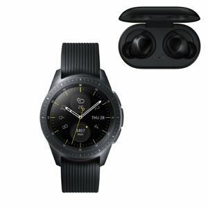Samsung Galaxy Watch, Black + Samsung Galaxy Buds, Black R810 + R170 bundle
