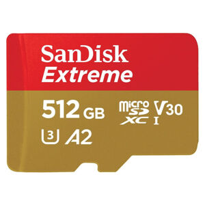SanDisk Extreme microSDXC 512 GB 190 MBs s adaptérom SDSQXAV-512G-GN6MA