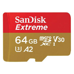 SanDisk Extreme microSDXC 64 GB 170 MBs s adaptérom SDSQXAH-064G-GN6MA