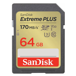 SanDisk Extreme PLUS SDXC 64 GB 170 MBs V30 UHS-I SDSDXW2-064G-GNCIN