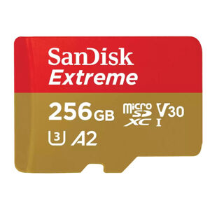 SanDisk Extreme Pro microSDXC 256 GB A2 Class 30 UHS-II V30, 200140MBps SDSQXAV-256G-GN6MA
