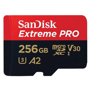 SanDisk Extreme PRO microSDXC 256GB 200MBs + adaptér SDSQXCD-256G-GN6MA