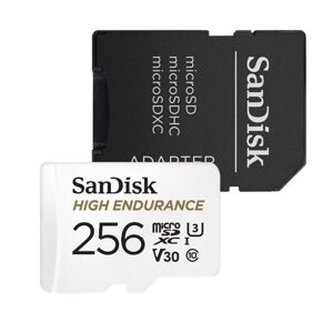 SanDisk Micro SDXC High Endurance 256GB + SD adaptér, UHS-I U3 V30, Class 10 - rýchlosť 10040 MBs (SDSQQNR-256G-GN6IA) SDSQQNR-256G-GN6IA