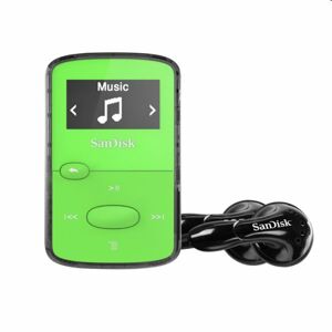 Prehrávač SanDisk MP3 Clip Jam 8 GB MP3, zelený SDMX26-008G-E46G