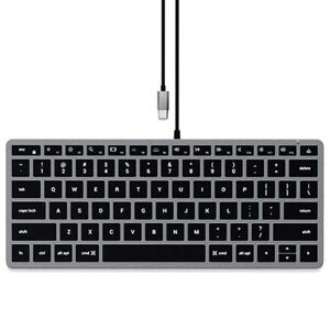 Satechi klávesnica Slim W1 Wired Backlit Keyboard - Space Gray ST-UCSW1M